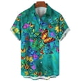 thumbnail image 3 of Camisa hawaiana con estampado 3D de mariposas coloridas a la moda para hombre, camisetas casuales de manga corta de verano para la calle, camisas para fiestas en la playa, ropa para hombre, 3 of 5