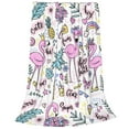 thumbnail image 2 of Bingfone Summer With Flamingo Print Flannel Fleece Blanket Throw Blanket For Bed,Sofa,Couch,Travel,Camping(80"X60"), 2 of 9