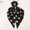 thumbnail image 1 of Fashion Leopard Print Bow Satin Girls Elastic Hair Bands Long Ribbon Ponytail Scarf Hair Tie Women Scrunchies Hair Accessories, 1 of 4
