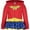 Red, variant on WARNER BROS Justice League Wonder Woman Little Girls Zip Up Costume Hoodie Infant to Big Kid