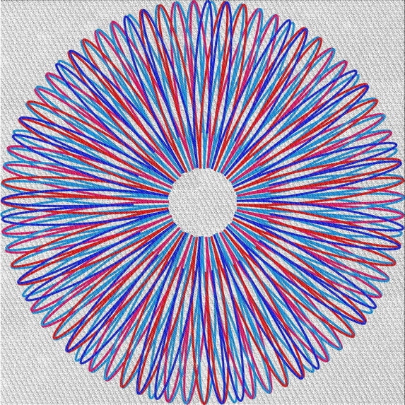 Ahgly Company Indoor Square Patterned Blue PAT3341X Area Rugs, 6' Square