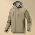 thumbnail image 1 of Veste Doublée en Polaire pour Hommes Imperméable Course Cyclisme Golf Randonnée avec Capuche Poches Zippées, 1 of 7