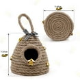thumbnail image 3 of Bee Honeycomb Hanging Rope Decor | Round Woven Ornament for Spring Festival | Garden Balcony Wall Window Chandelier Decoration | 1 Pack | Rustic Natural Style, 3 of 5