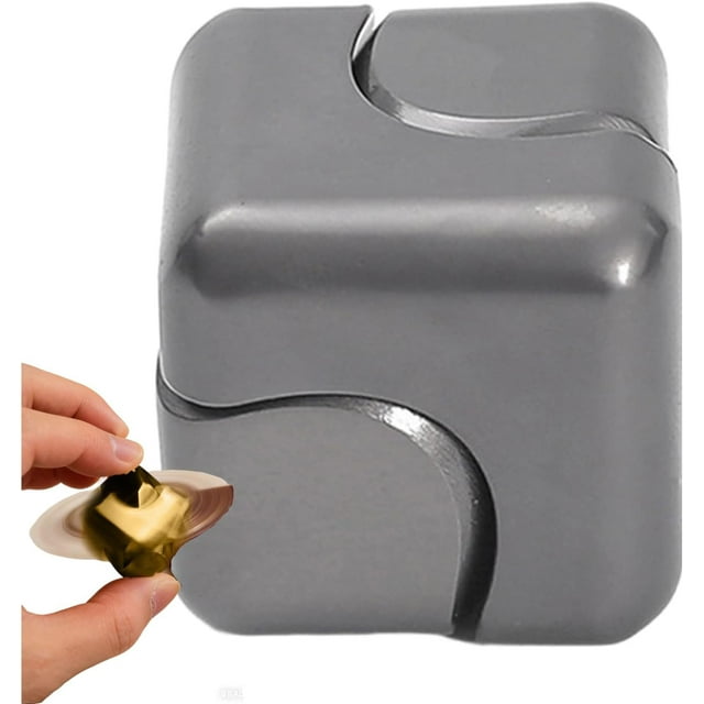 Infinity Fidget Cube Spinner Toy for All Ages,Mini Cool Stuff, Metal 2 in 1 Spinning Puzzle Focus Toy, Portable Anti Anxiety Stress Relief Gyro for Office Classroom.,Multicolor,D