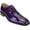 Purple Ostrich/Eel, variant on Men Belvedere Mare Genuine OSTRICH Eel Lace Up Black Shoes 2P7