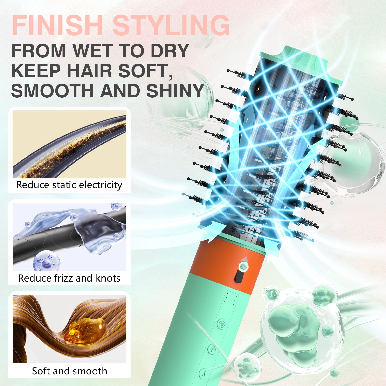 Six-in-one Curling Iron, Hot Air Comb, Multi-functional Hair Dryer 1000W Automatic Curling Iron, Six-in-one Hair Styler
