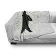 thumbnail image 3 of Bear Soft Flannel Fleece Blanket, Sketch of Tribal with Roaring Grizzly Bear and Sunburst Vintage Wildlife, Cozy Plush for Indoor and Outdoor Use, 50" x 70", Charcoal Grey and Brown, by Ambesonne, 3 of 6