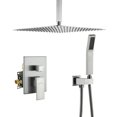 thumbnail image 1 of Boyel Living Bathroom Luxury Shower System Set 16 Inch Rainfall Shower Head System High Pressure Rainfall Shower Faucet in Brushed Nickel Shower Head,Ceiling-mounted, 1 of 1