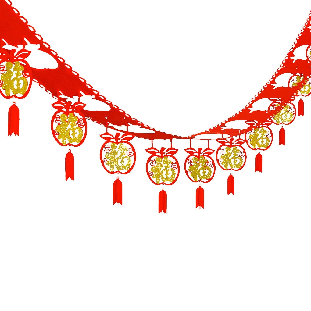 Happy Chinese New Year Bunting Banner Hanging Party Supply Garland Decoration 