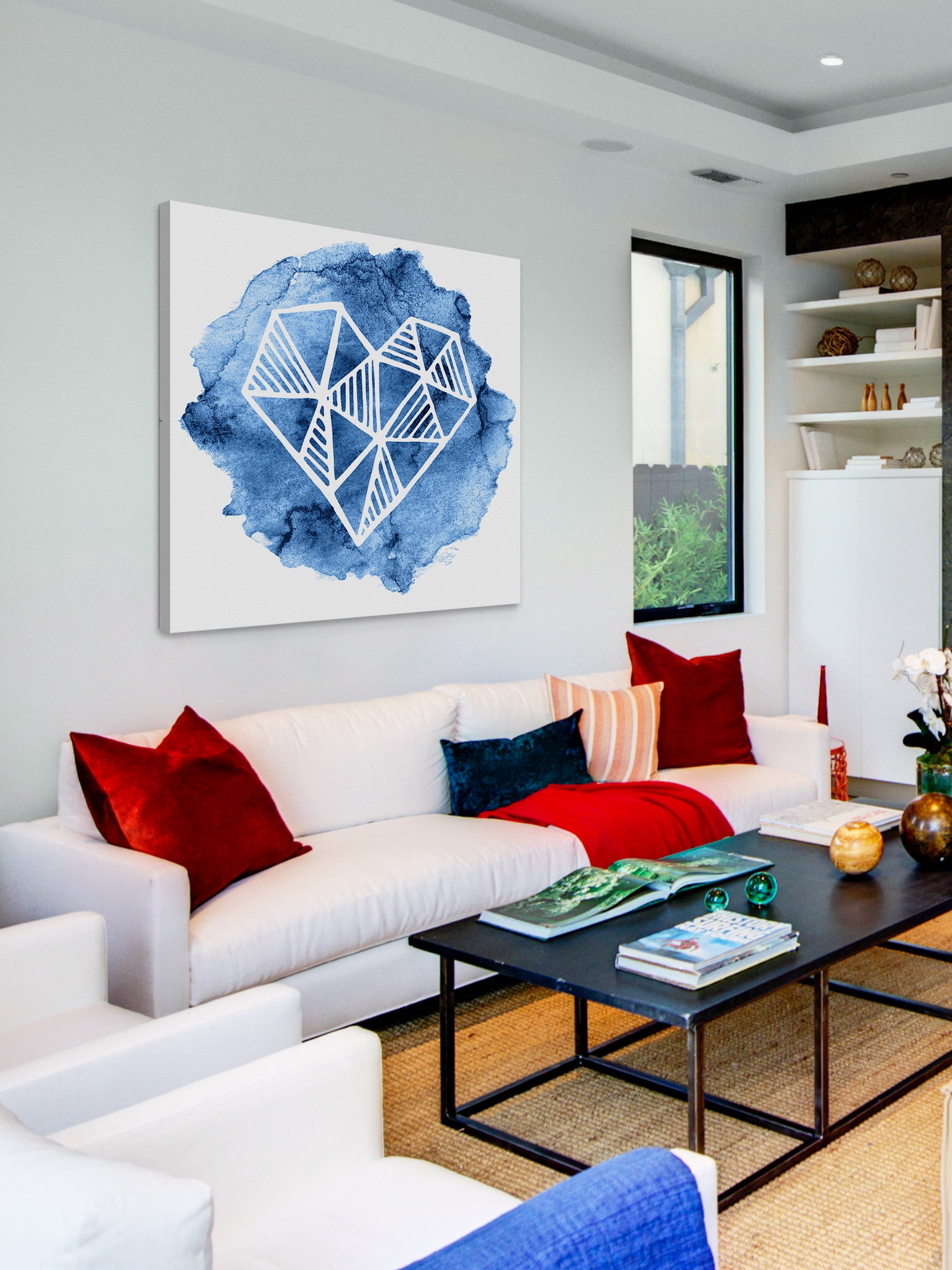 "Triangle Heart" Painting Print on Wrapped Canvas