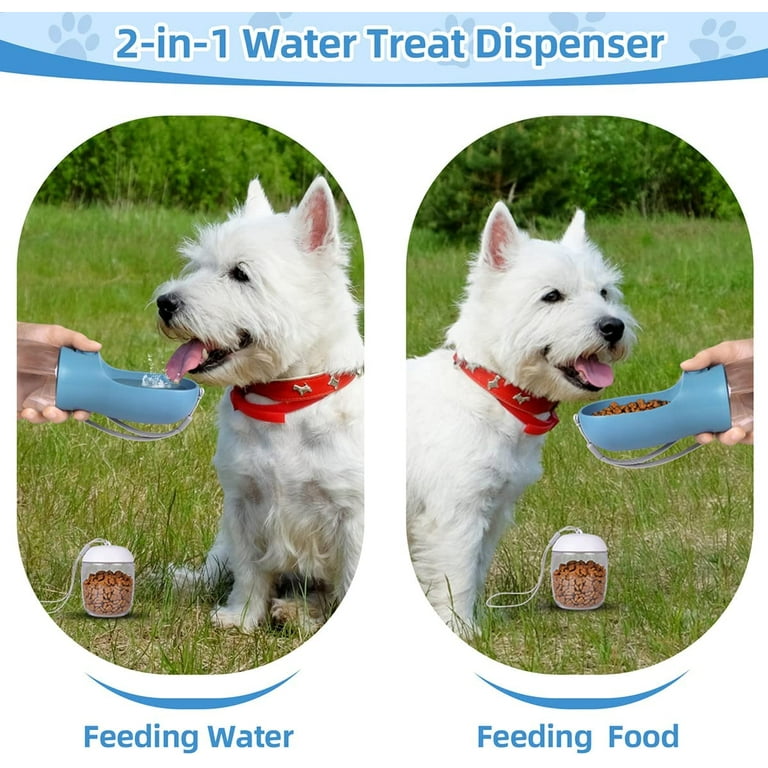 Dog Water Bottle and Food Container 2 In 1 Portable Stacked Travel