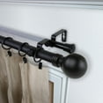 thumbnail image 2 of 1" Dia Adjustable 28"-48" Double Curtain Rod with Amirah Finials - Black,(100-01-282-D), 2 of 3