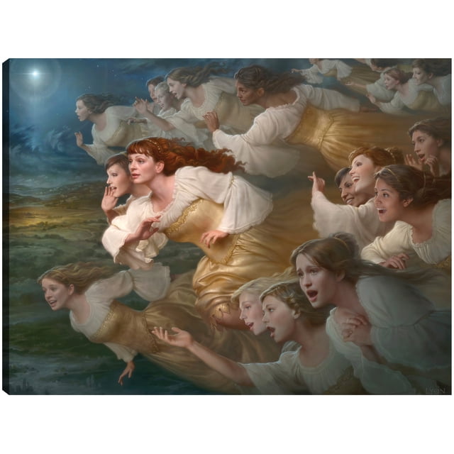Cuadro Decorativo - Los ángeles heraldos Jr Impresión en canvas, estrechado.
