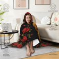thumbnail image 4 of Cool Lion Wearable Blanket Hoodies for Women Men Adults Lion Lovers Soft Cozy Rose Lioness Hooded Blankets for Home Sofa Decor Birthday Gifts 50X60 Inch, 4 of 5