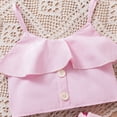 thumbnail image 7 of Ymyiu Girls Outfit Girls 2 Piece Skirt Set Kids Ribbed Knit Crop Top and Elastic Waist Skirt Sets Outfits 4T 5T(Pink, 4-5 Years), 7 of 7