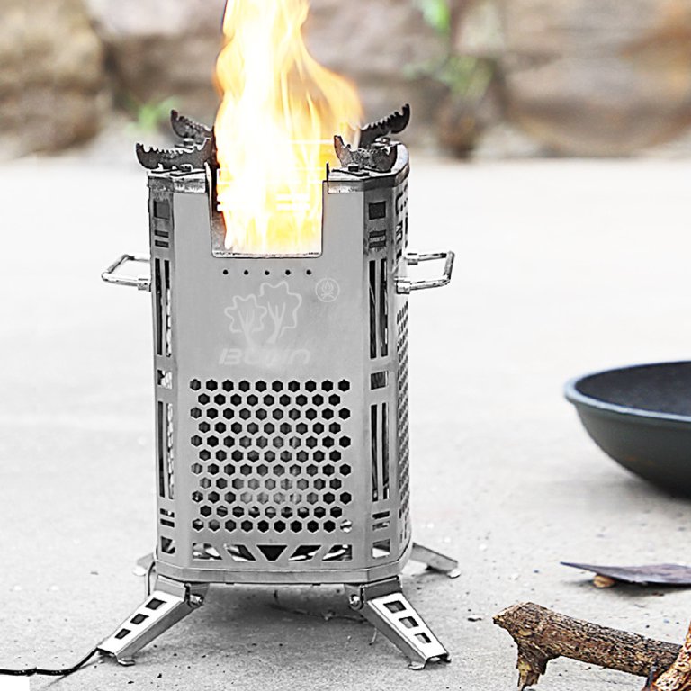 Frogued Multifunctional Stove Solid Rust-Proof Stainless Steel Outdoor  Camping Equipment Windproof Wood Stoves for Travel (Silver) - Walmart.com