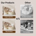 thumbnail image 6 of Niulife 360 Rotating Makeup Organizer for Vanity Large Capacity Cosmetic Storage Case,Dresser Make Up Organizer Holder for Bedroom Bathroom and Countertop,2 Tiers White, 6 of 7