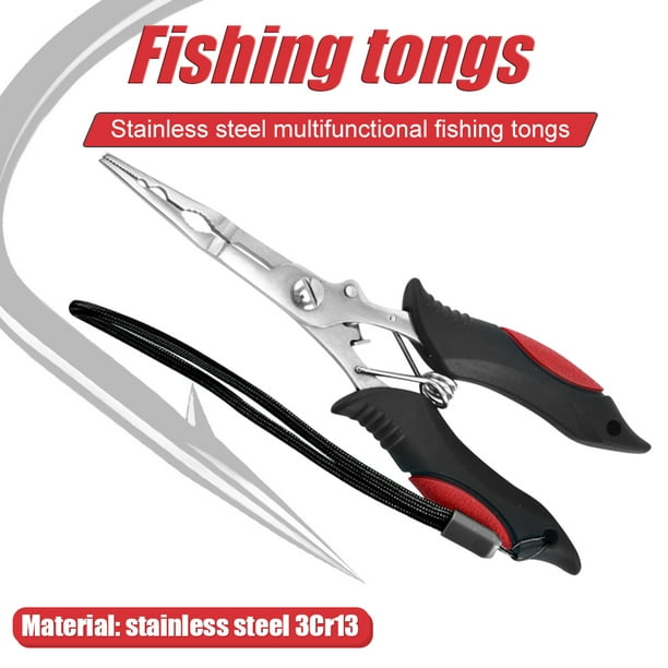 Peggybuy Fishing Pliers Scissors Multi-function Steel Fishing Line Cutter  (Redw) 