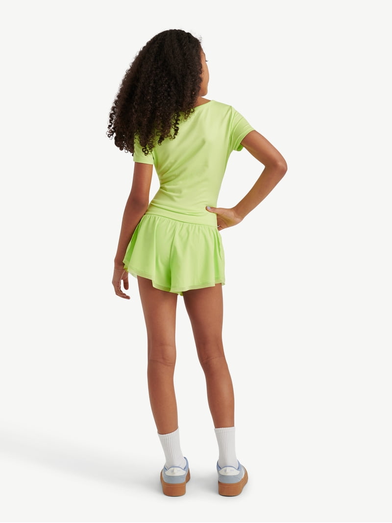 Justice Girls Mesh Hem Tulip Short Set, Sizes XS - XLP - Walmart.com
