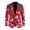 Heart Ribbon, variant on Polyester Men's Blazer for Formal Summer, Lightweight Single-Breasted Mens Blazer Jackets, Lucky Music Print