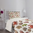 thumbnail image 5 of Ambesonne Sea Shells Quilted Bedspread Set 2 Pcs, Maritime Shrimps, Twin Size, Multicolor, 5 of 6