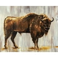 thumbnail image 2 of Edmunds, Sydney 14x12 Black Ornate Wood Framed with Double Matting Museum Art Print Titled - Bison, 2 of 4