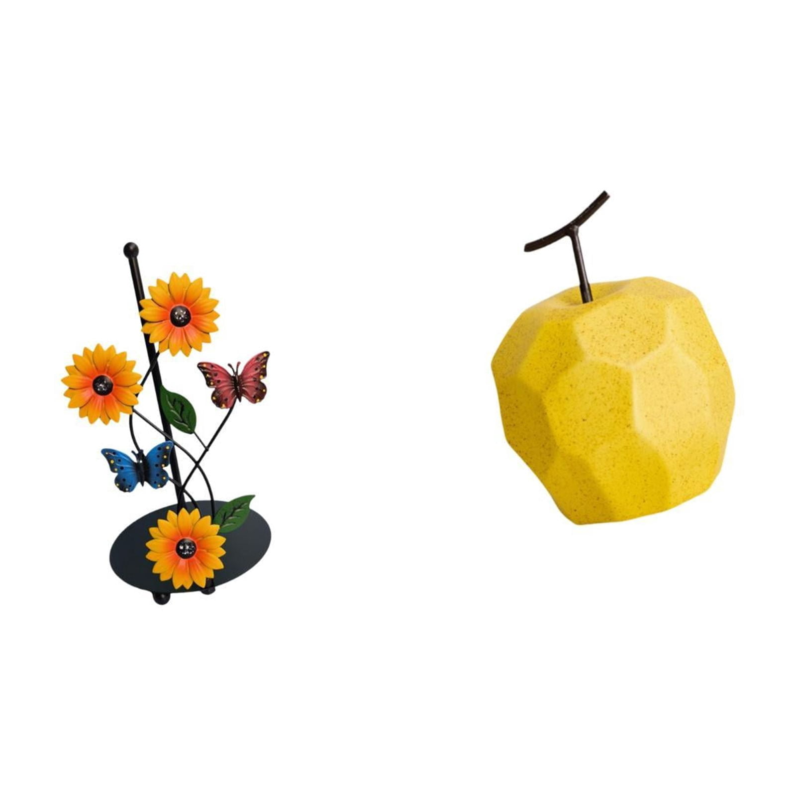 Fiocias Toilet Paper Holder And Porcelain Fruit Sculpture Paper Towel Holder Countertop Kitchen Roll Holder Art Figurine Iron Lightweight Suitable for Kitchen