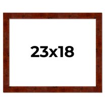 23x18 Walnut Brown Veneer Real Wood Picture Frame Width 1.75 inches | Interior Frame Depth 0.5