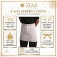 thumbnail image 2 of 48 Pack Premium Four Way Apron | 17x34 | White | 55% Cotton 45% Polyester | Tie Strap Closure | Machine Washable, 2 of 9