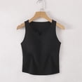 thumbnail image 2 of Lumtrix Womens Tank Tops Built In Bra Summer V Neck Sleeveless Basic Tee Ribbed Fitted Casual Shirts 2026 Trendy Clothes Black S, 2 of 7