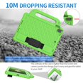 thumbnail image 4 of iPad 9th Generation 10.2-inch Case,Dteck Shockproof EVA Foam Kids Friendly Handle Kickstand Hand Strap Case for iPad 8th/7th Gen 10.2" Lightweight Protector Cover with Shoulder Strap,Green, 4 of 10