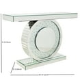 thumbnail image 3 of Entrance Table Silver Console Table Mirrored Accent Table with O-Base Rectangle Crystal Table for Living Room Hallway, 3 of 11
