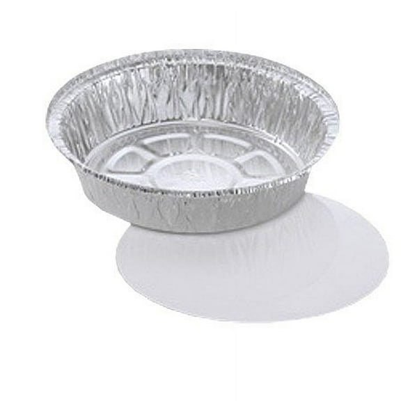 7" Round Aluminum Container with Flat Board Lid - 200 per case