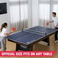 thumbnail image 2 of MD Sports Official Size Ping Pong Table Tennis Conversion Top, 4 Piece Foldable Design with Net, Blue, 2 of 6