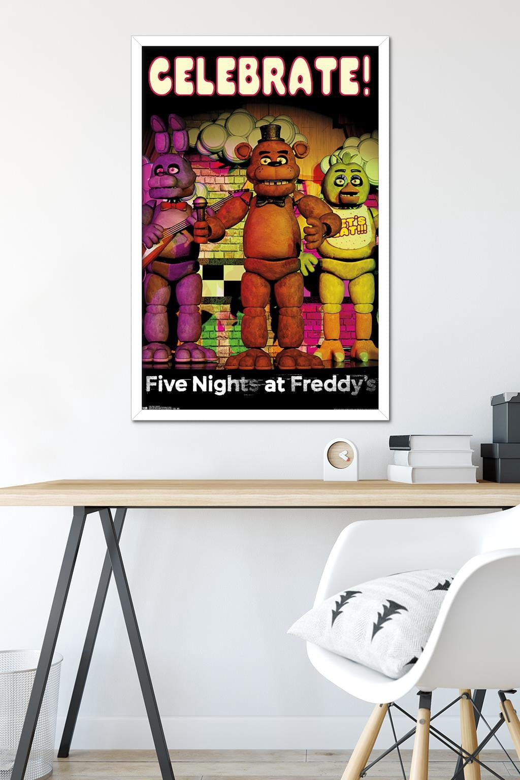 Five Nights at Freddy's - Celebrate Wall Poster, 22.375" x 34", Framed