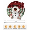 thumbnail image 6 of 15 Inch Round Placemats Set of 6, Christmas Non Slip Heat Insulation PP Table Mats, Snowman Snowflake Trees Watercolor Birds Red Plaid Washable Place Mats for Kitchen Dining Party Table Decor, 6 of 7