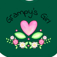 thumbnail image 4 of Inktastic Grampy's Girl Heart Flowers Girls Baby Bib, 4 of 4