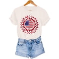 thumbnail image 7 of Vetsdori American Flag T Shirts for Women Short Sleeve Independence Day Pullover Casual 4th of July,Red White and Blue Graphic Crew Neck USA Years Anniversary Womens Tops Summer, 7 of 7