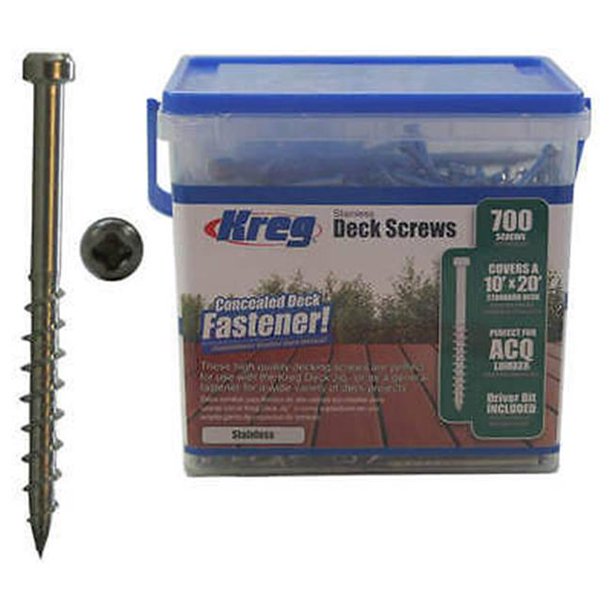 Kreg 8 x 2 in. PanHead Stainless Steel Deck Screw (700pack