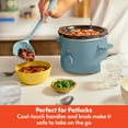 thumbnail image 4 of bella 1.5 Qt Manual Slow Cooker with 3 Heat Settings, Ceramic Nonstick Coating, Dishwasher Safe Pot & Tempered Glass Lid, Surf, 4 of 8