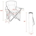 thumbnail image 3 of Padded Camping Chairs Red, Oversized Folding Chairs with Cooler Bag, Cup Holder, Storage Pocket, Carry Bag, Weight Capacity 475 LB, 3 of 5