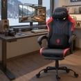 thumbnail image 7 of GOOSEA Gaming Chair with Shiatsu Massage for Neck, Lumbar Support, Ergonomic High Back Recliner for Home Office, Adjustable Height Computer Desk Chair with Premium Comfort Design, Red, 7 of 7