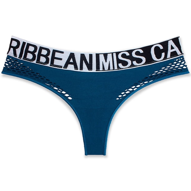 Malla inconsútil de la tanga femenina hueca de malla hueca impresa con la ropa interior de la cintura baja mini transpirable g-string yoga bragas calzoncillos para la fiesta verde l Monstrate AP004233-05