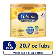 Enfamil NeuroPro Baby Formula, Brain Building Duo DHA & MFGM, Infant Formula Powder 20.7 oz, Pack of 6