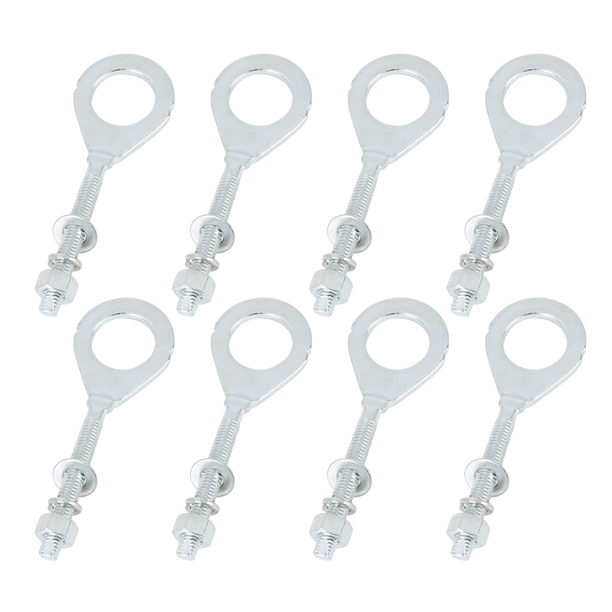 Silver Tone Metal Chain Axle Adjuster Bolt And Nut Tensioner For
