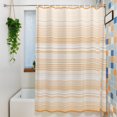 thumbnail image 2 of Shower Curtains for Bathroom-36"x72",Abstract Orange Pinstripes Waterproof Bath Curtain Grommet Shower Curtain Set with Hooks, 2 of 9