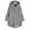 Gray, variant on UTTOASFAY Women Coats Plus Size Clearance Women Plus Size Button Plush Tops Hooded Loose Cardigan Wool Coat Winter Jacket Rollbacks Army Green 10(M)