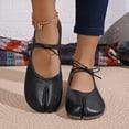 thumbnail image 2 of HXWCHs Women's Split toe Ballet Soft Sole On Walking Shoes for Daily Casual Wear Comfortable Round toe Design 8.5 Black, 2 of 8