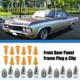 thumbnail image 2 of Unique Bargains 1 Set Front Door Panel Frame Plug and Clip for Chevrolet Camaro 1967-1974 Silver Tone Orange, 2 of 6