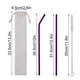 thumbnail image 2 of CaiYueKe Reusable Stainless Steel Straws Portable Set Eco Friendly Metal Drinking Straws with Cleaner for Smoothies Boba Milk Tea Iced Coffee, 2 of 5